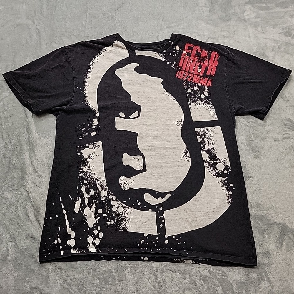 Ecko Unltd Shirt Mens XL Black 1972 MMA Graphic Tee Y2K Skater Grunge